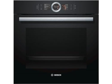 Bosch HBG676EB6 Serie 8 Smarter Einbau-Backofen, 60 x 60cm, Made in Germany, Pyrolyse Selbstreinigung, Bosch Assist Backeinstellung auf Knopfdruck, PerfectBake Backsensor, PerfectRoast Bratthermometer im Sale